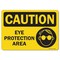 Signmission OSHA Caution Decal, Eye Protection Area, 10in X 7in Decal, 7" H, 10" W, Landscape OS-CS-D-710-L-19159 - alternate 1